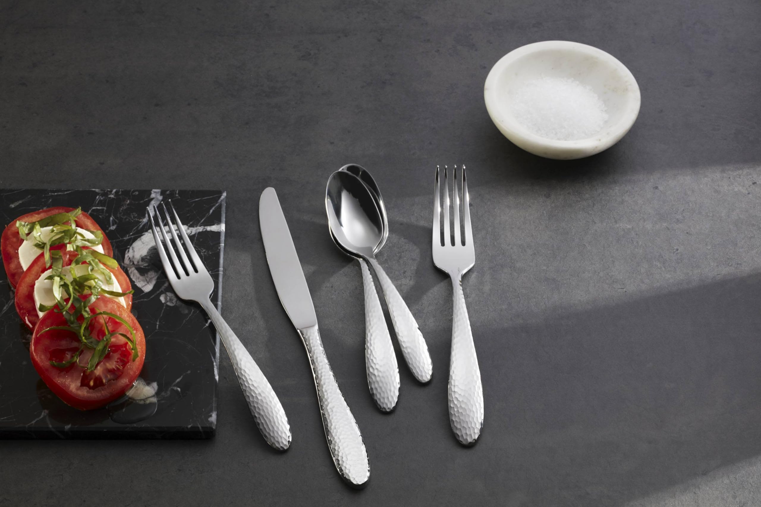 Amazon.com | Oneida H156045A Reyna 45 Piece Everyday Flatware Set