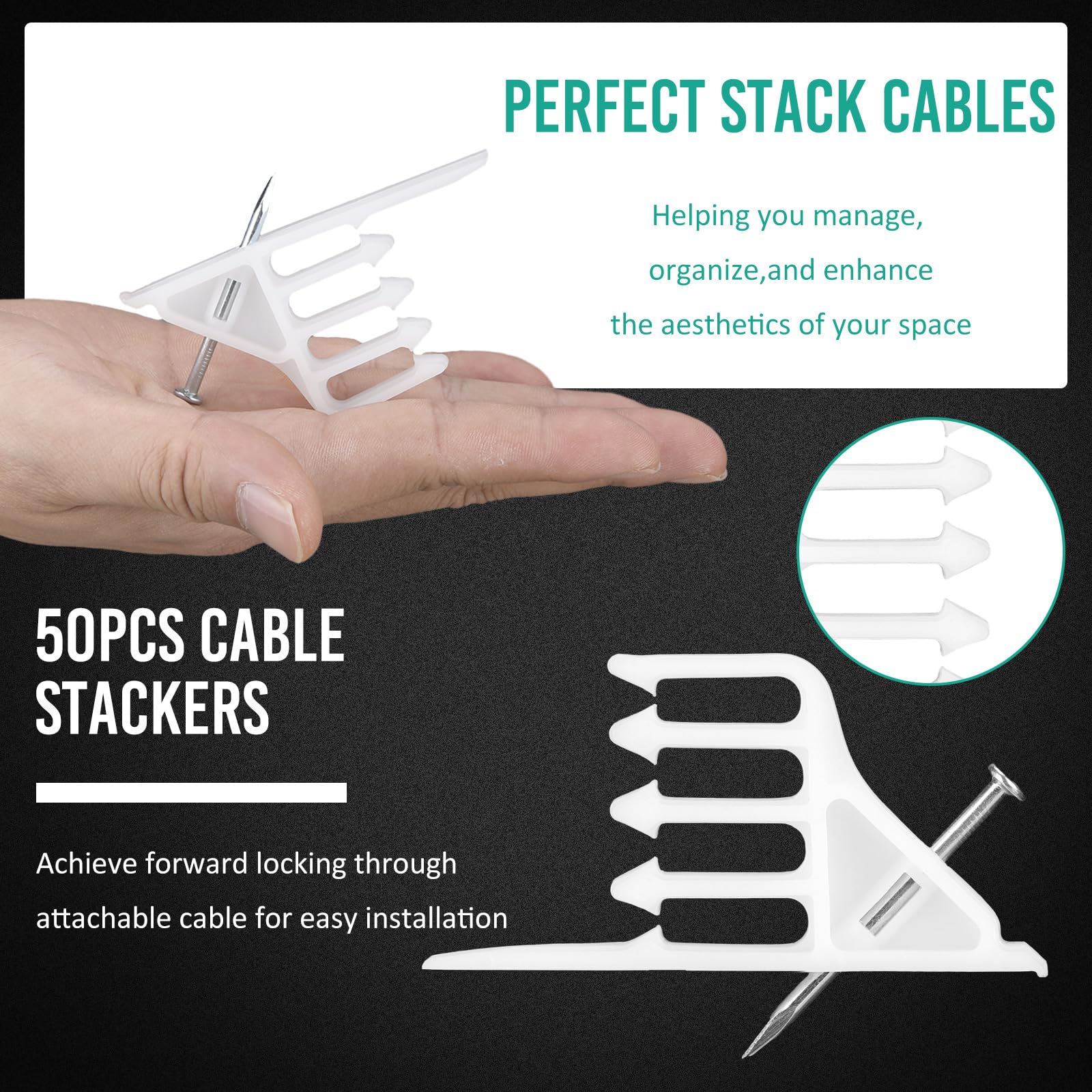 Sort Cables Snapklik.com : Leriton Cable Stackers Electrical Cable Staples Wire ...