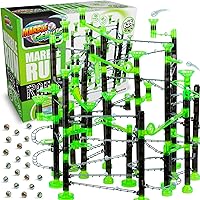 Marble Genius Rails Extreme Marble Run Set: 625 Pieces, 55 Marbles, 80 Rails, STEM Toy for Kids 8+ & Teens