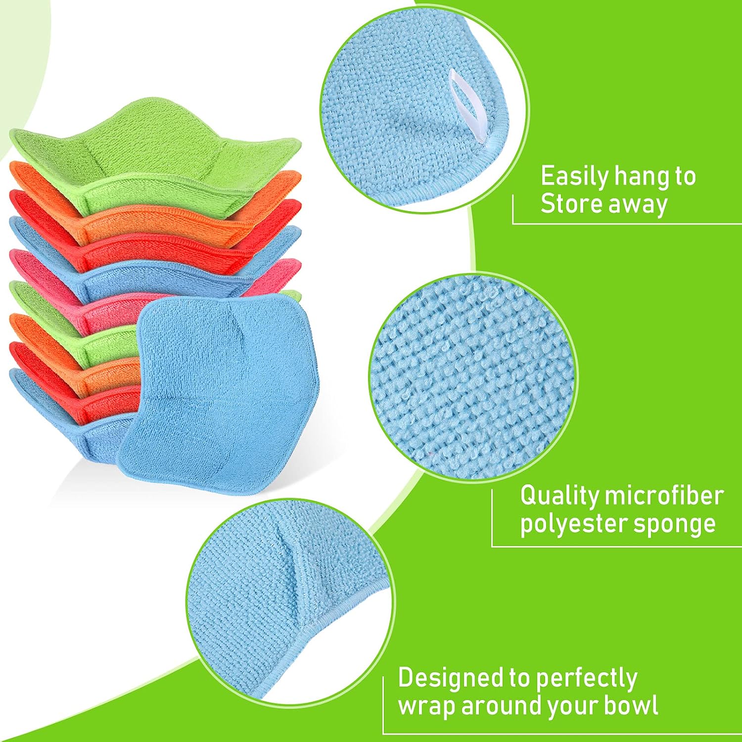 10 Pieces Microwave Plate Holders Microwave Safe Hot Bowl Holders for Soup, Food, Meals (Colorful, Classic Style)
