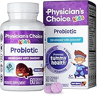Vista 1 de Physician's CHOICE Probiotics for Kids - 7 Diverse Strains, Organic Prebiotics, Vitamins & Minerals - Clinically Studied L. Rhamnosus - Immune &