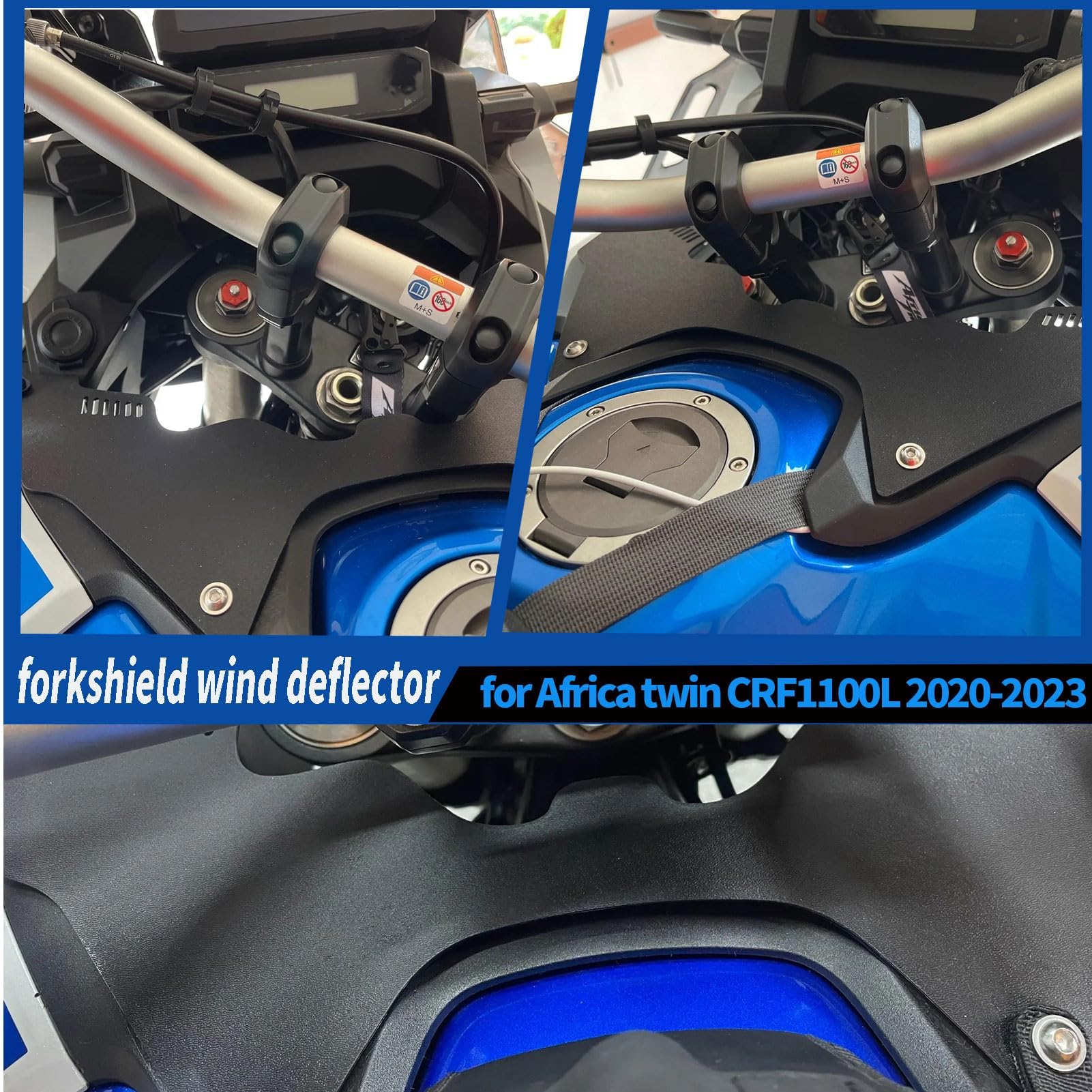 Deflector de corriente ascendente para horquilla de motocicleta, para carenado de cabina a prueba de golpes Africa Twin CRF1100L 2020-2023 Deflectores de viento