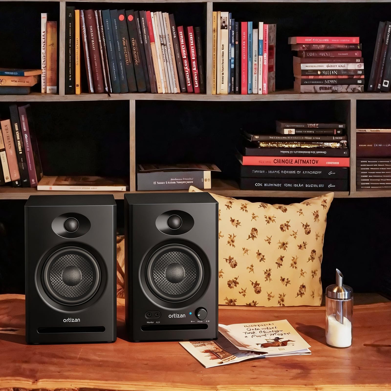 Ortizan C7 Studio Monitors Altoparlanti con Bluetooth per Computer nero