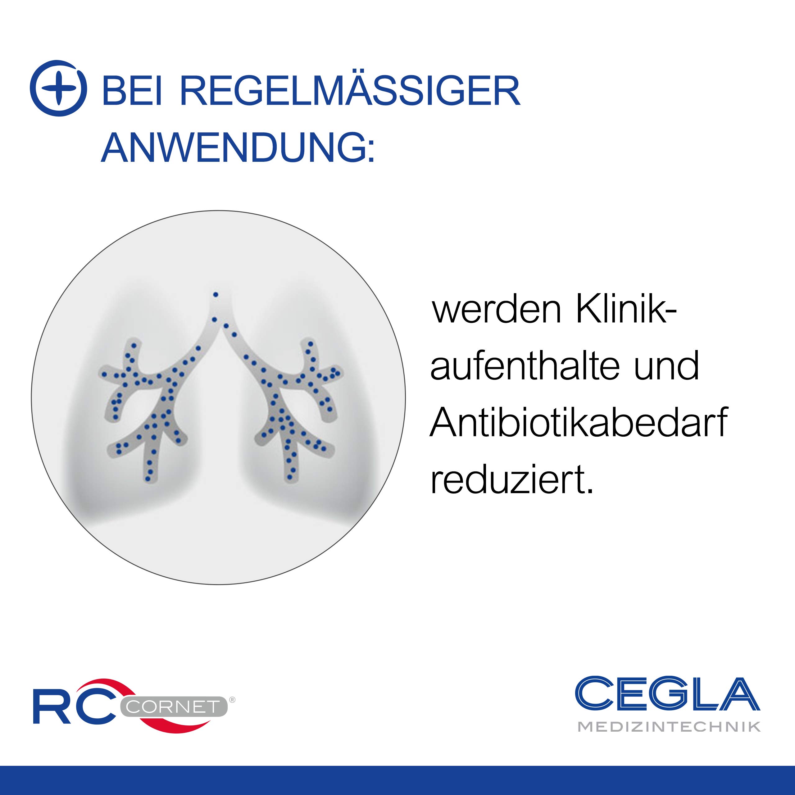CEGLA RC-Cornet® „Basiscornet“ – oszillierendes Atemtherapiegerät - Atemtherapie für das Lösen von Bronchialschleim sowie die Reduktion von Husten und Atemnot – Made in Germany