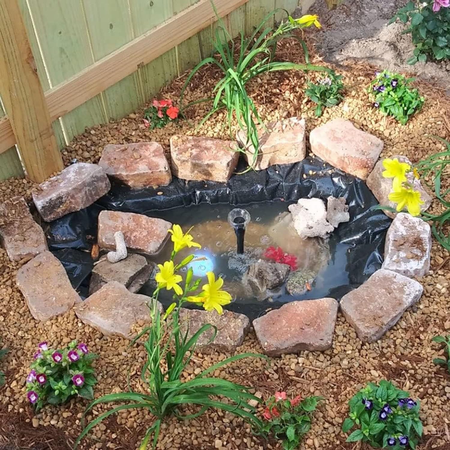 Flexible Teichfolie 1x1m bis 4x6m Schwarze wasserdichte Membran für Fischteiche, Gartenteiche, Miniteiche, Springbrunnen und Bäche Ideal für Wasserspiele und Stauseen
