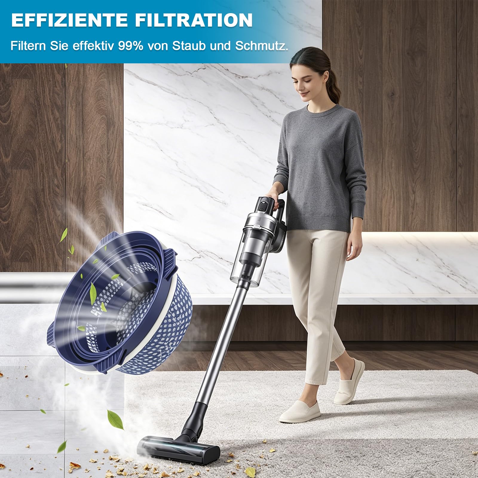 2 filtry zapasowe HEPA DJ97-02649A do Samsung Jet 75 70 75+ 60 90 VS9000RL | Filtr wymienny do odkurzacza akumulatorowego do modeli odkurzaczy Jet 60,70,75,75+,90 VS9000RL