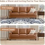 OPPODREAM Rug de la zone molle 5x7, 5x7 Rugs pour le salon, Rogs lavables pour la chambre avec fond antidérapant, Faux Cashmere Low-Pile 5 x 7 Tapis bleu marine & Or
