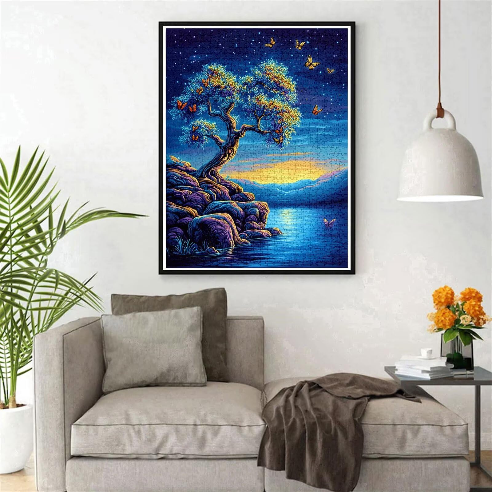 Puzzle 3000 elementów dla dorosłych 3000 sztuk, gwiaździste niebo, gry edukacyjne, drewniane puzzle, drzewo, puzzle, prezenty dla nastoletnich chłopców w wieku 14-16 lat, 122 x 81 cm g-978