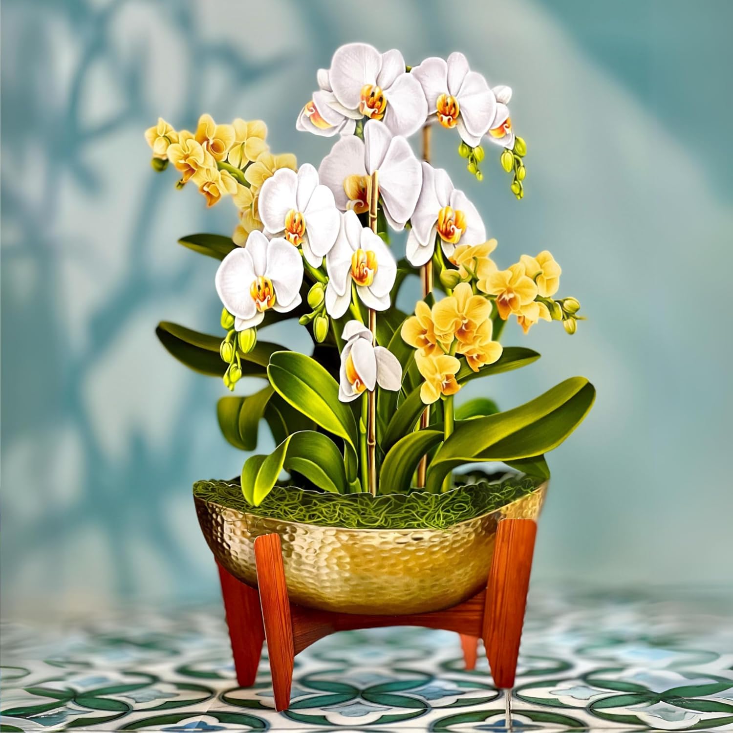 Freshcut Paper Pop Up Cards, Serenity Orchid, 12 Inch Life Sized Forever Flower Bouquet 3D Popup Greeting Card, Birthday Cards, Get Well Gifts, Blank Notecard & Envelope - Image 4