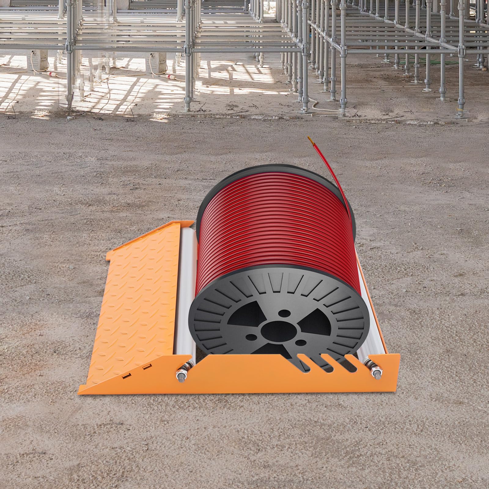 Soporte para carretes de cable de 11,81 a 27,56 pulgadas, carrete de cable, 500 kg, soporte manual de acero para bobinas de nailon y bobinas de hierro
