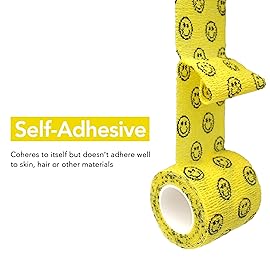 RISEN Cohesive Bandage 2 x 5 Yards, 6 Rolls, Self Adherent Wrap Medical Tape, Adhesive Flexible Breathable First Aid Gauze Ideal for Stretch Athletic