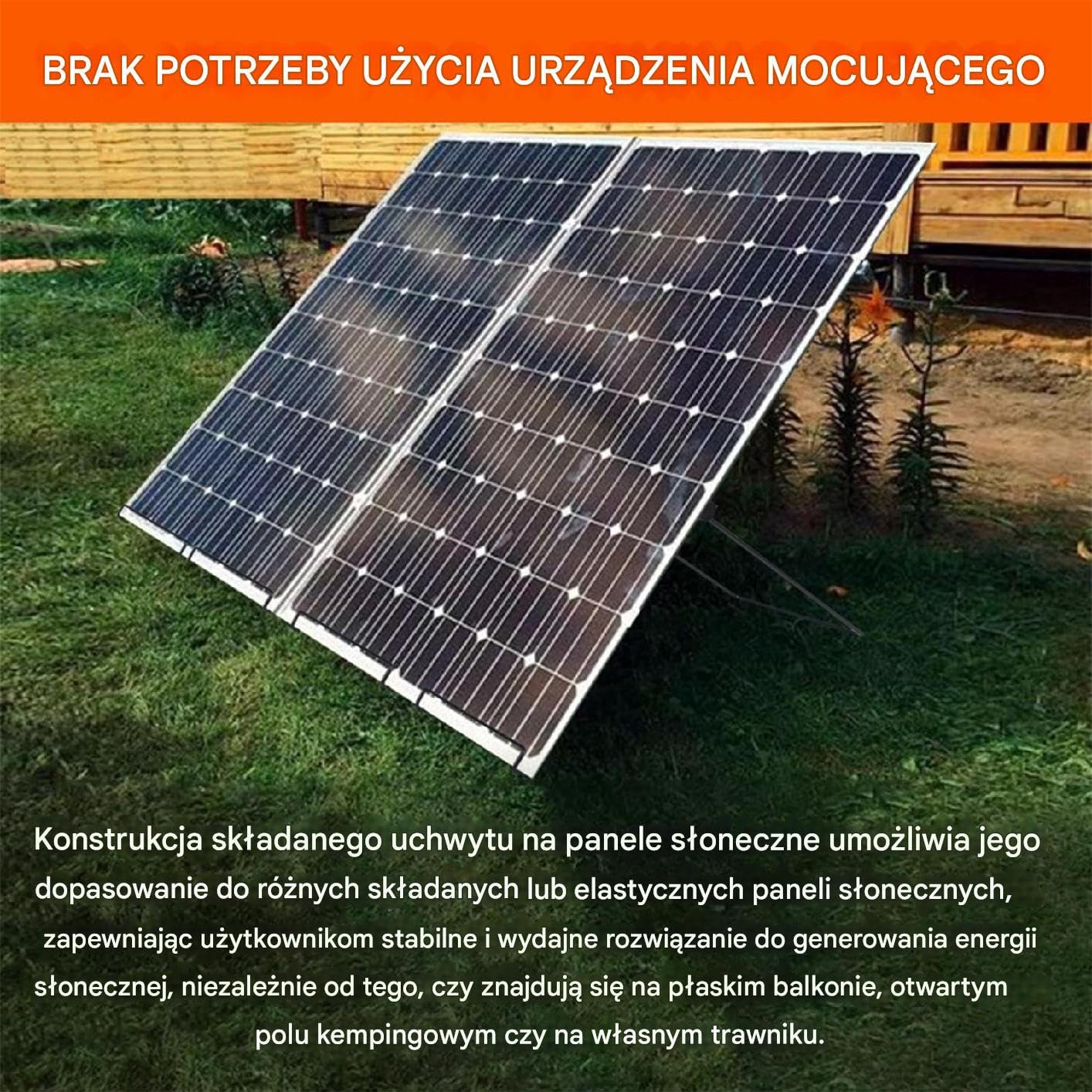 Przenośny do Panelu Słonecznego 2 Sztuki Nogi Pochylenia Uchwyt