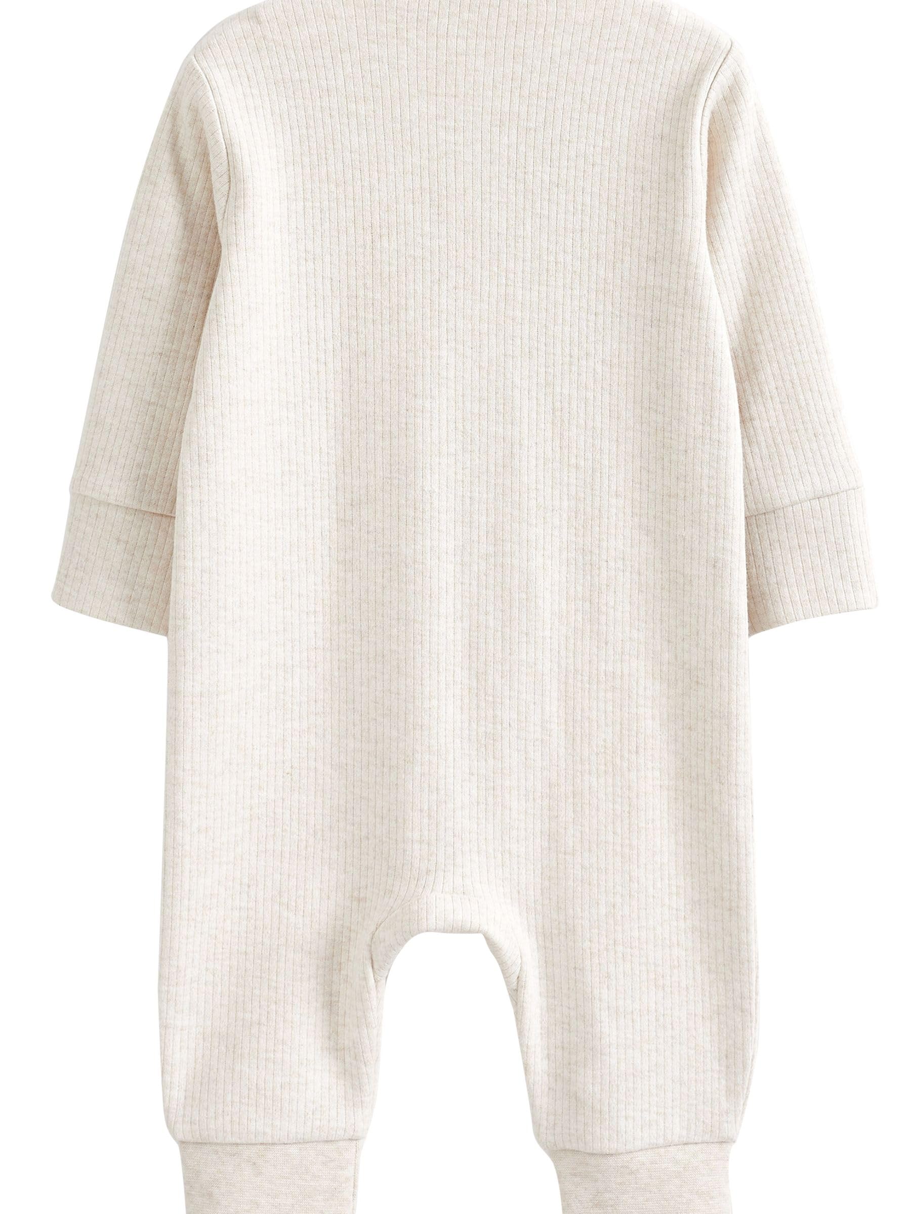 NEXT Noworodki unisex Zestaw 3 par śpiochów niemowlęcych bez stópek z dwustronnym suwakiem, 100% bawełny