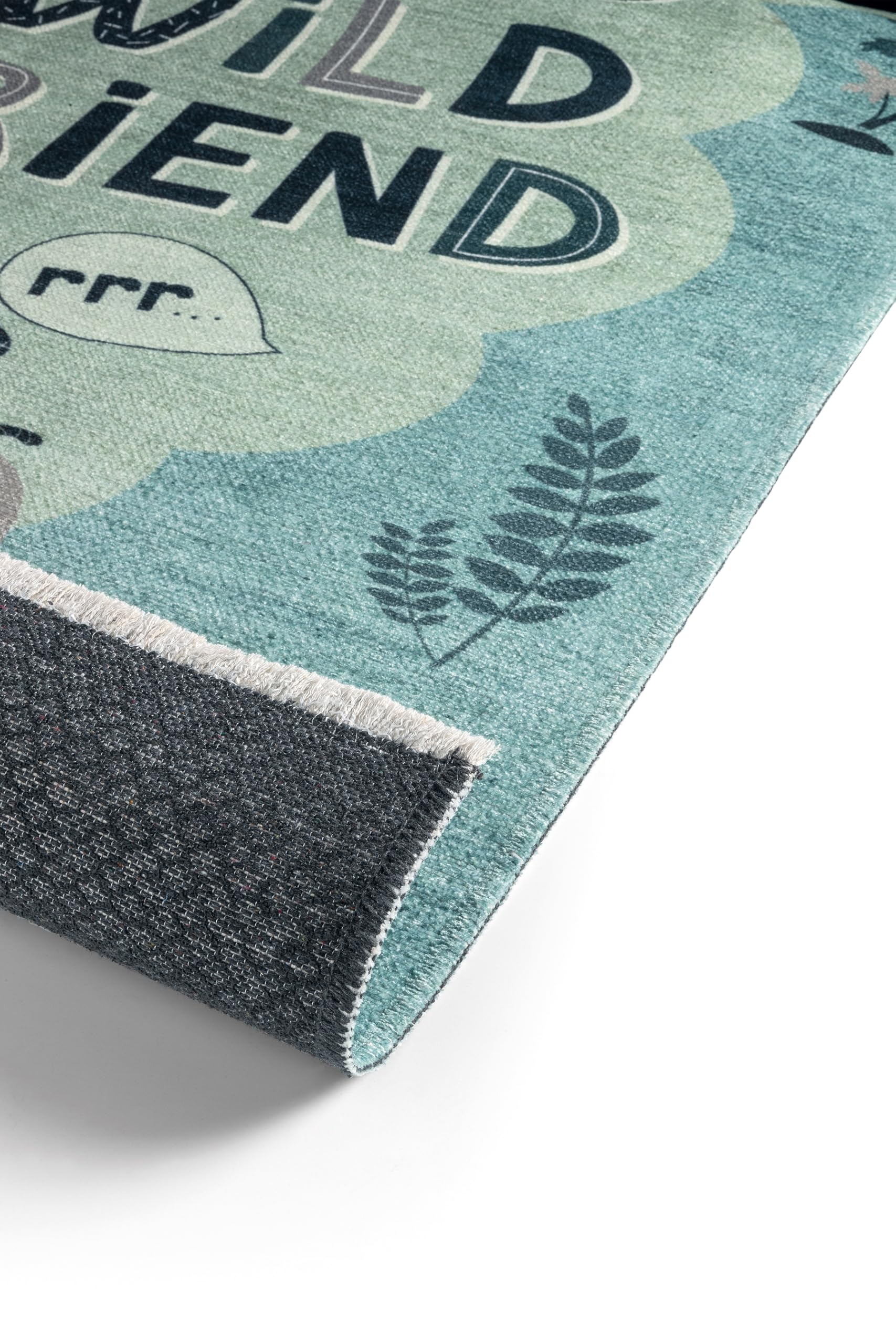 TESSO LIVING Tapis de Chambre d'enfant - Motif Dino Vert 155 x 225 cm – Tapis Jeu Lavable en Machine - Doux et Antidérapant