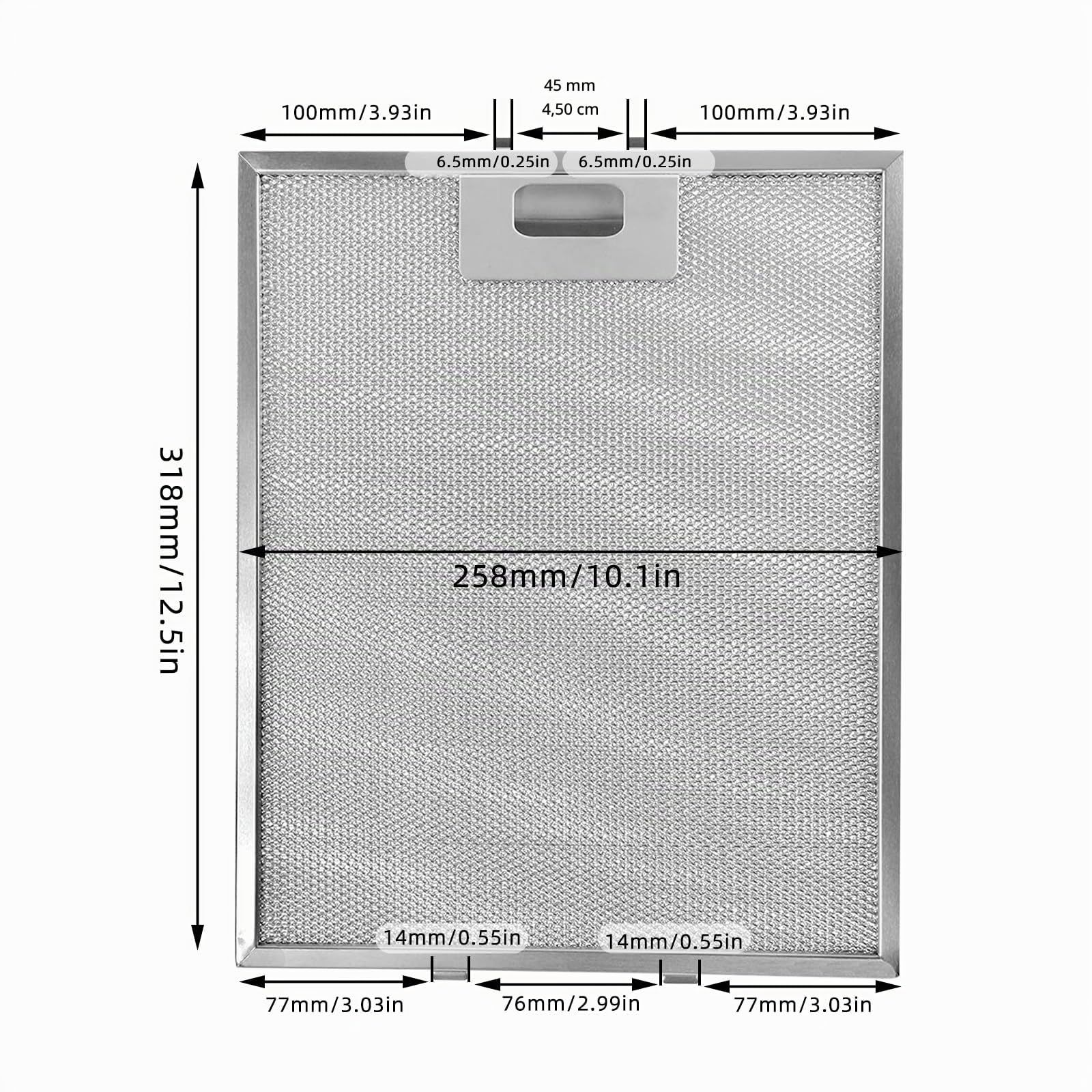 2 filtros de grasa de metal para campanas extractoras, filtro separador de aceite y gas, accesorios de cocina de aluminio, universal para campanas extractoras