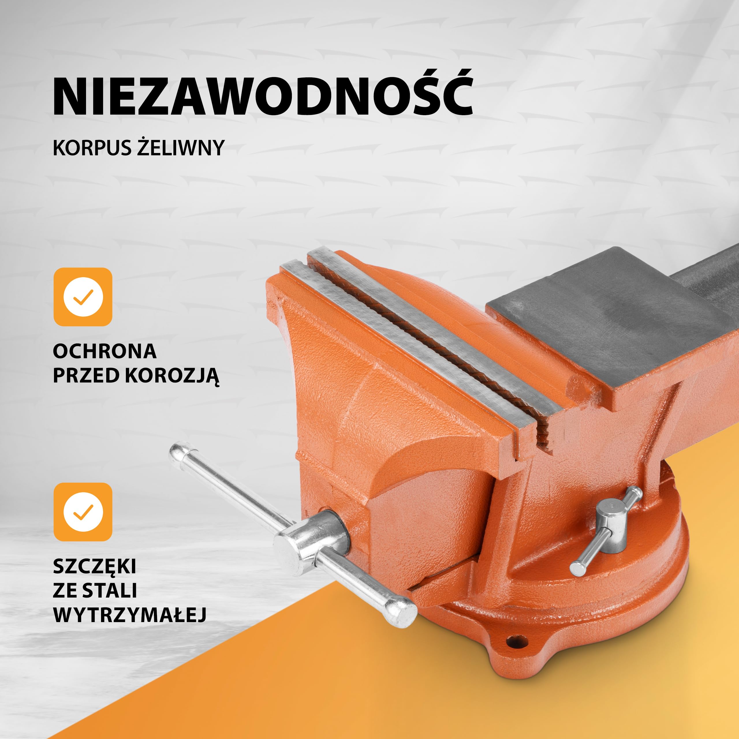 SPARTA Imadło Ślusarskie Stołowe Obrotowe z Kowadłem, Szerokość Szczęk 200 mm