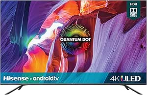 Hisense 50-Inch Class H8 Quantum Series Android 4K ULED Smart TV with Voice Remote (50H8G, 2020 Model)