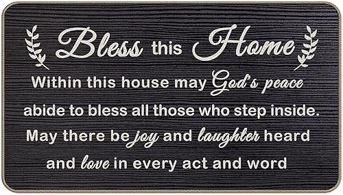 ZNGFON Bless This Home - Tapete decorativo para interiores y exteriores, regalo de inauguraciĂłn de la casa, 17 x 30 pulgadas, decoraciĂłn religiosa ZNGFON Bless This Home - Tapete decorativo para interiores y exteriores, regalo de inauguraciĂłn de la casa, 17 x 30 pulgadas, decoraciĂłn religiosa