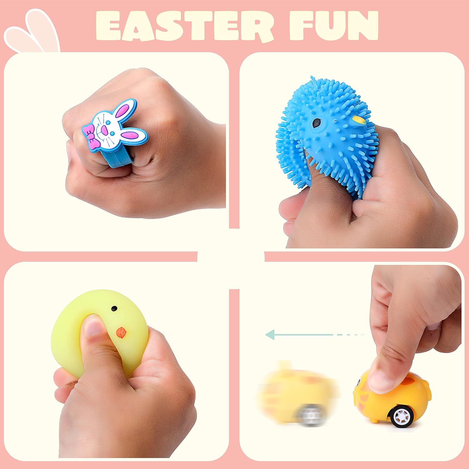 JOYIN 120Pcs Easter Eggs with Toys Inside, 60 Prefilled Stickers Assorted for Kids Boys Girls,Easter Party Favors Hunt, Basket Stuffers Filler, Classroom Exchange