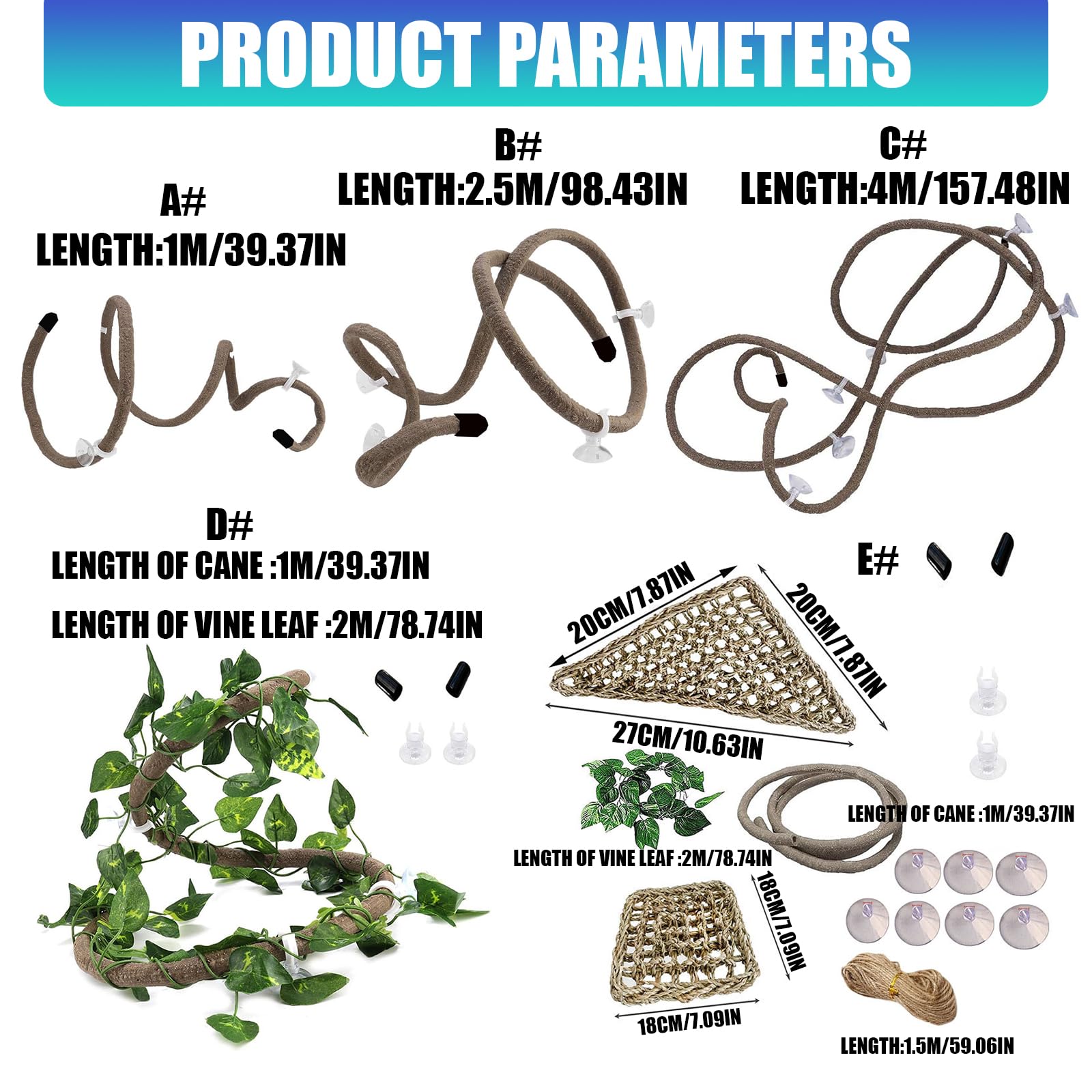 Generico Decorazione rampicante con trespolo, Vine Basic Package 2