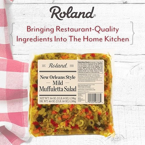 Miniatura 2 de Roland Foods Ensalada Muffuletta suave estilo New Orleans, procedente de los Estados Unidos, bolsa de 56 onzas