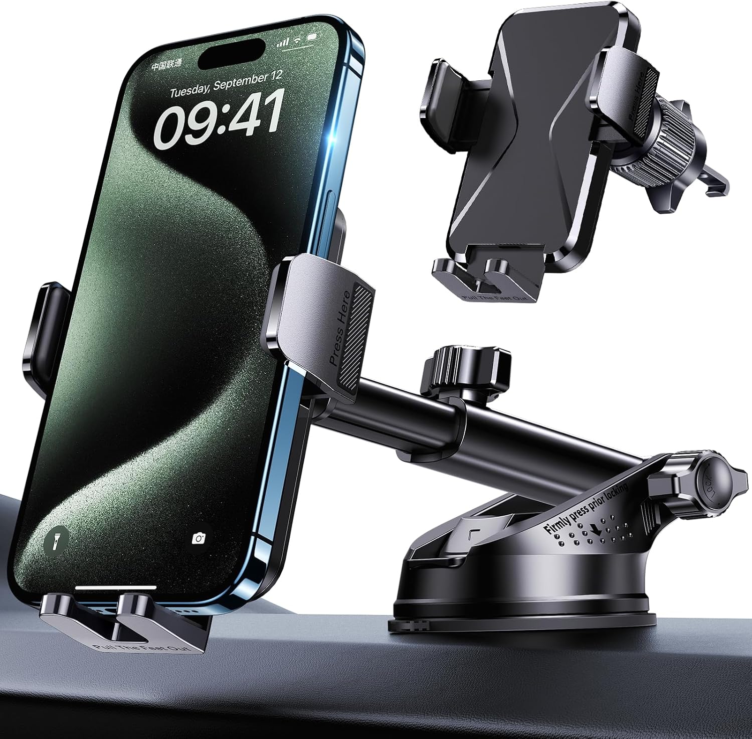 TICILFO Secure Air Vent Car Phone Mount: 360° Rotatable Universal Holder, Hands-Free Smartphone Cradle for Safe Driving TICILFO Secure Air Vent Car Phone Mount: 360° Rotatable Universal Holder, Hands-Free Smartphone Cradle for Safe Driving