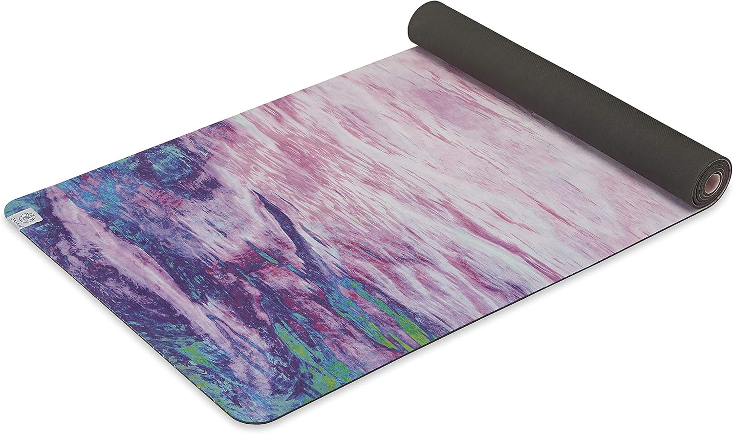 Gaiam SoftGrip Yoga Mat Microfiber Towel Top with