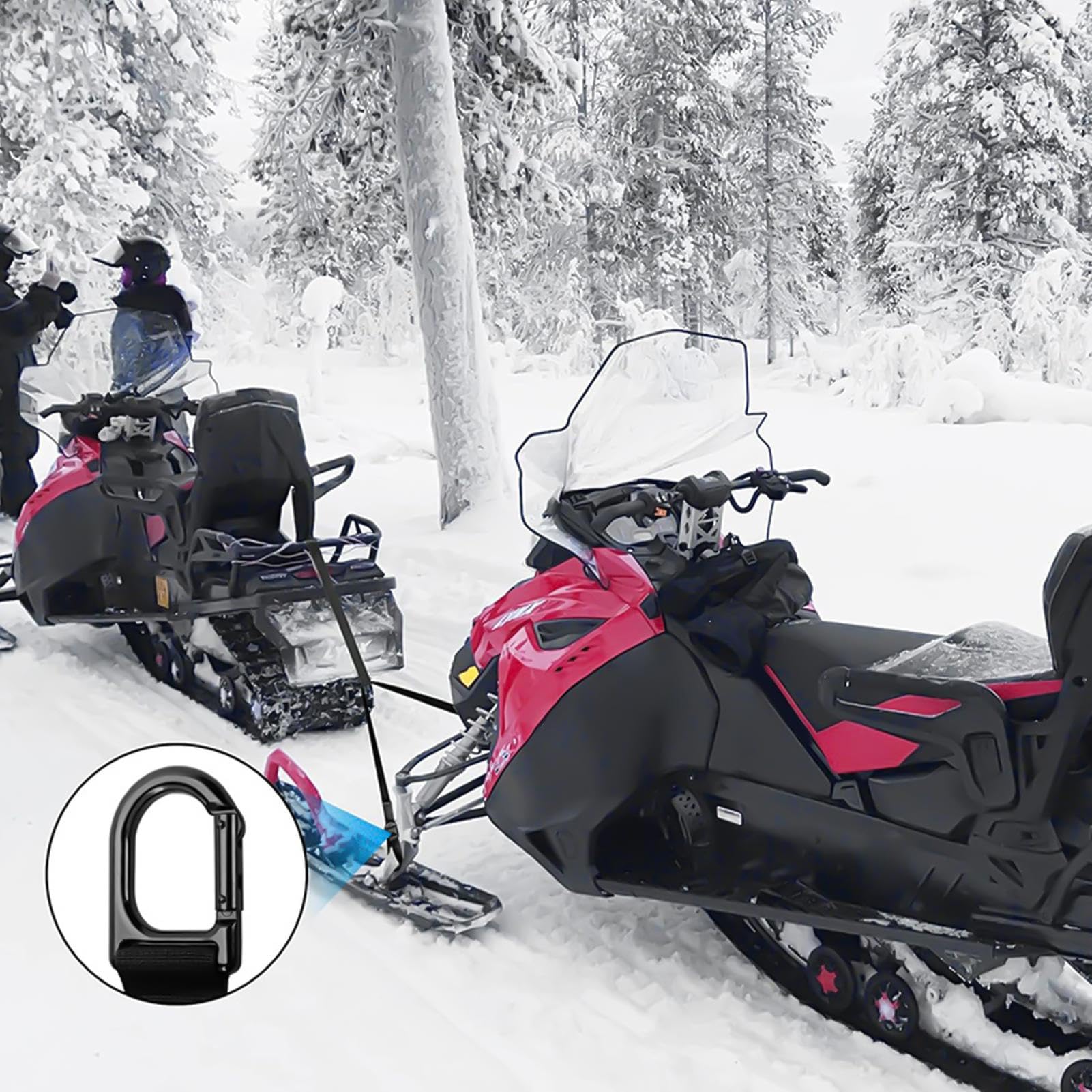 Corda Di Traino Per Motoslitte Portatili per Sci | Fune Trascinamento Slitte Per Motoslitte, Pesca sul Ghiaccio, Team di Soccorso, Escursioni Invernali