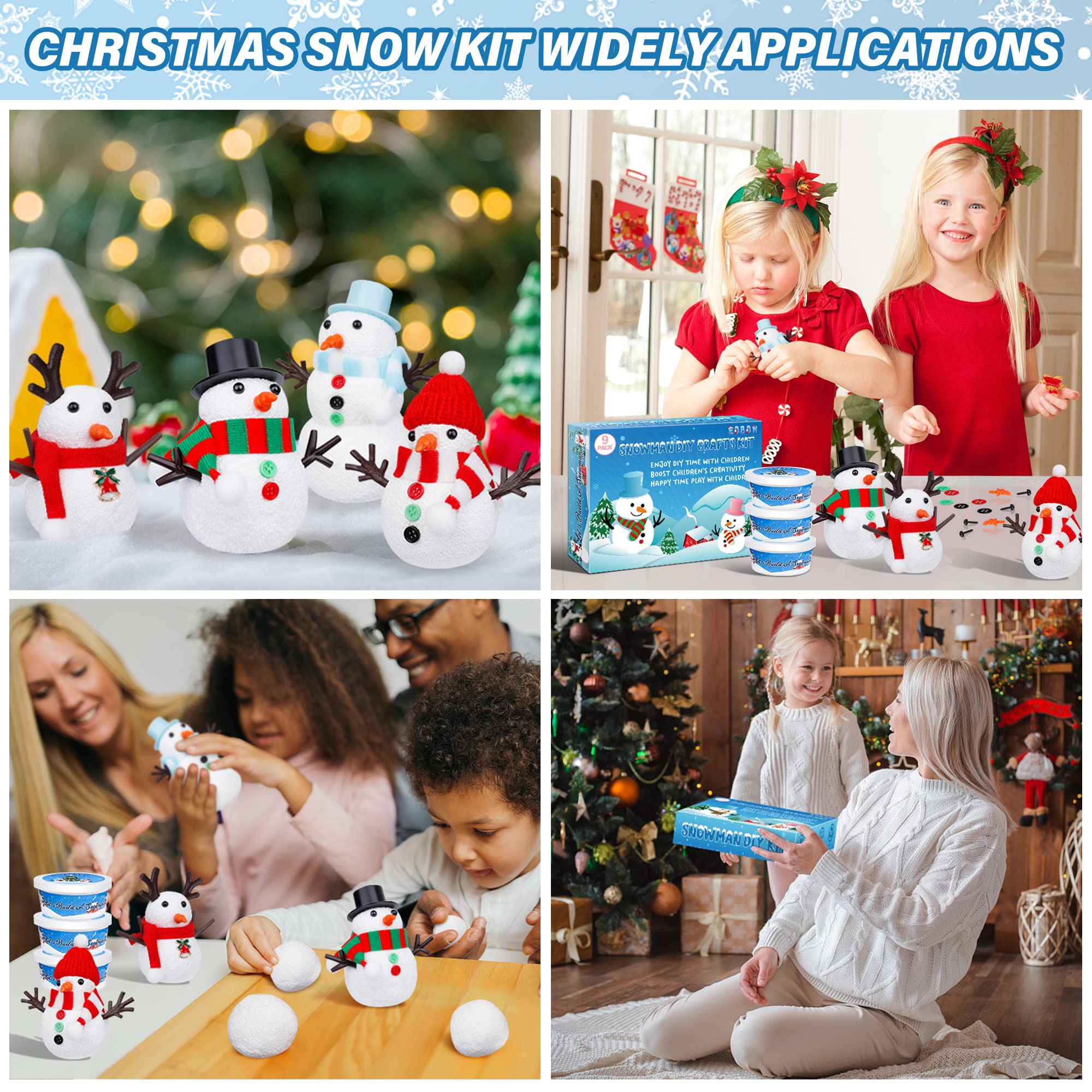 Kit DIY Bonhomme De Neige - 99 Pièces, Pâte à Modeler Autodurcissante, Activité Créative Noël Enfant