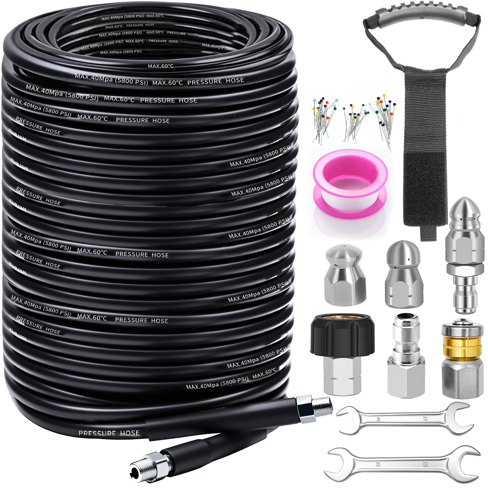 Zgqmcgy Sewer Jetter Kit 200FT