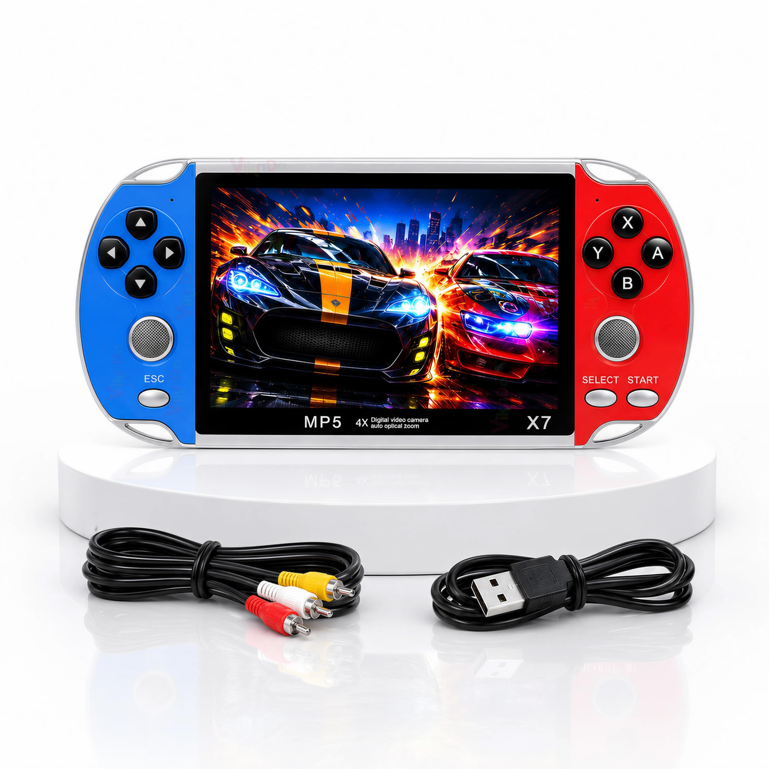 VikriDA Handheld Game Players | 4.3In X7 Video Game Console | Double Rocker 8GB Memory Built in 10000 Games MP5 Multifunctional Inbuilt Camera-image-30