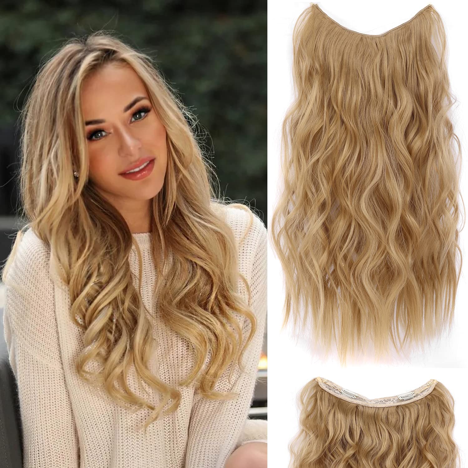 Halo Hair Extensions Thick Invisible Wire Hair Extension With