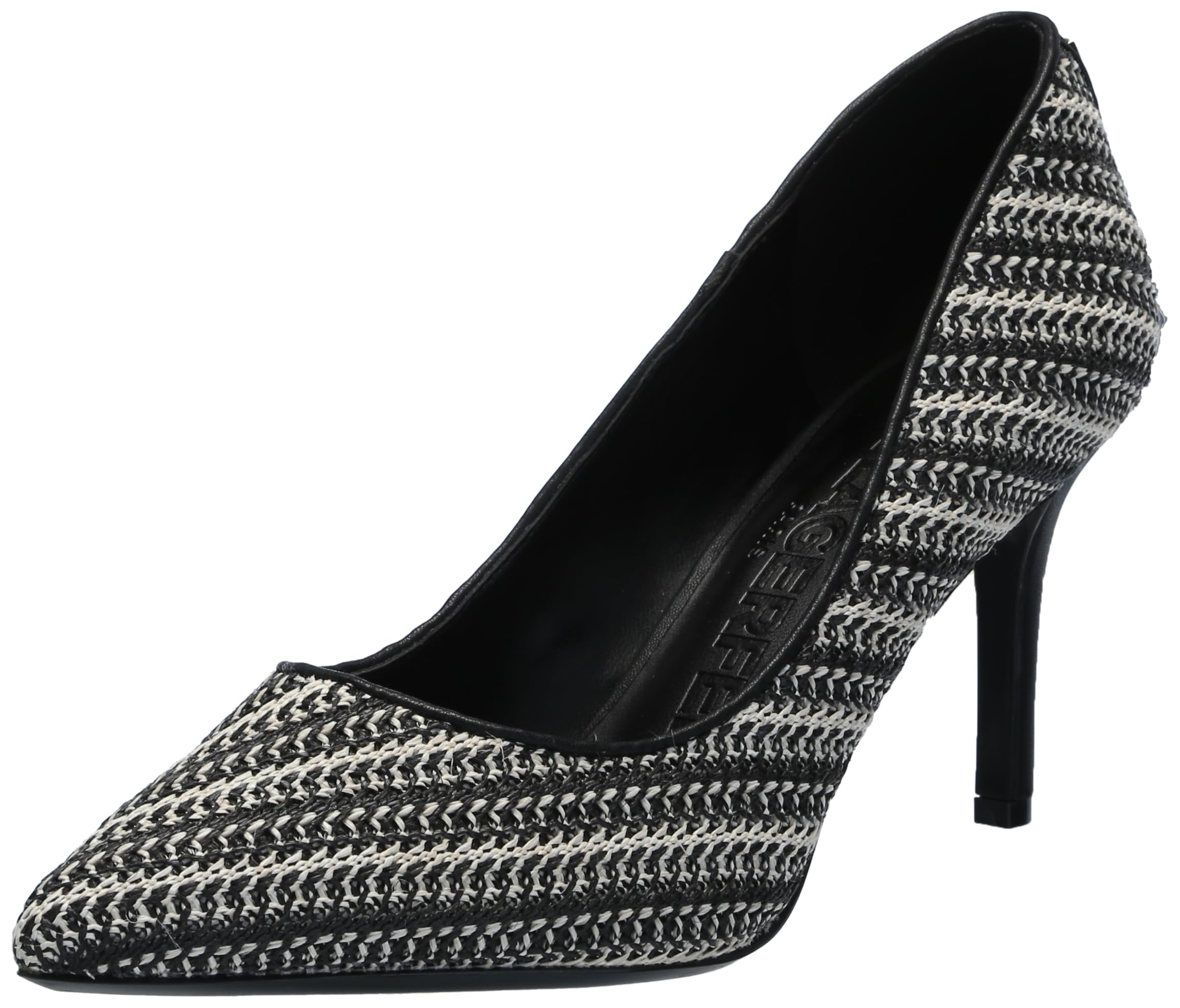Karl Lagerfeld Womens Royale Tweed Pointed Toe Dress Pump