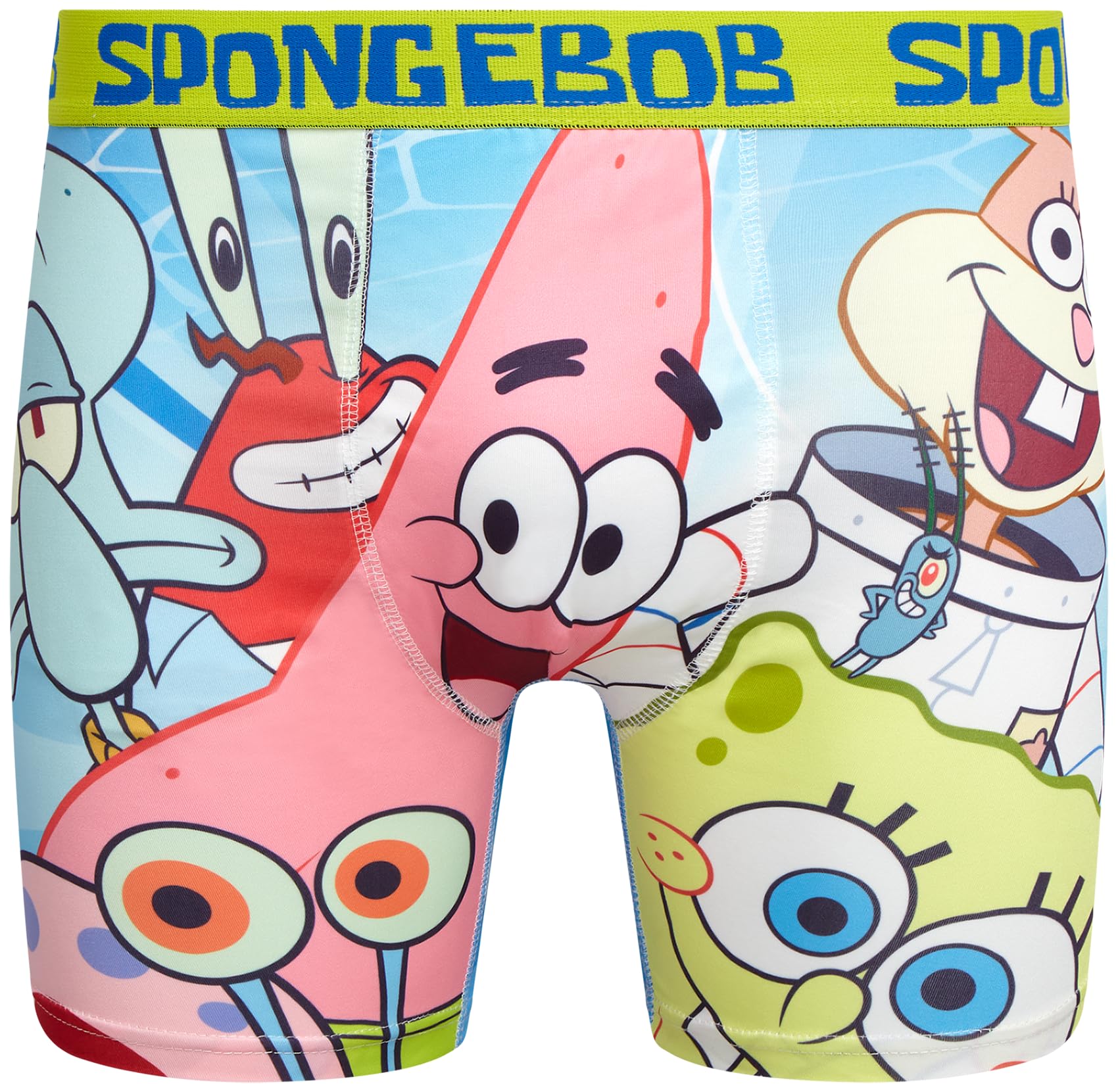 Coco Brands Men's Blue Spongebob With Friends Spongebob Squarepants Underwear Boxer Briefs - 1 Pack/2 Pack/3 Pack Stretch Boxers For With No Fly Pouch, M