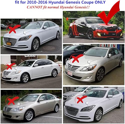 Miniatura 2 de Real fibra de carbono ojo tapa ceja párpado ceja faro cubierta para Hyundai Genesis Coupé 2010 11 12 13 14 15 2016