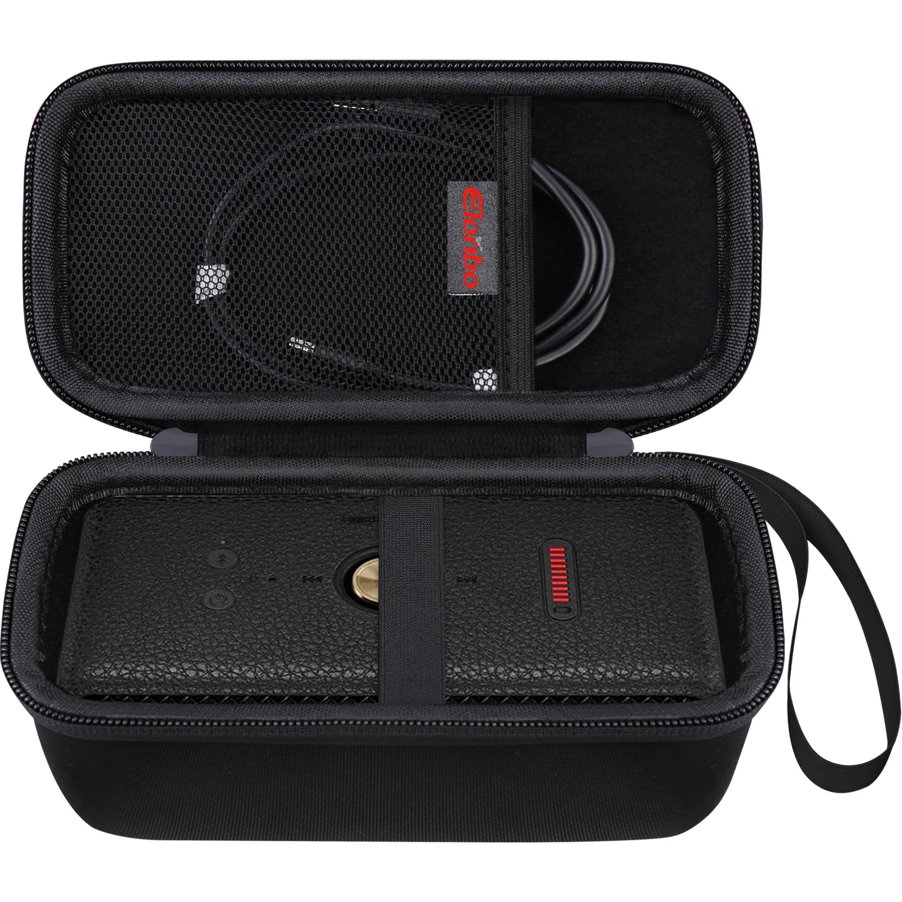 Elonbo Carrying Case ​for Marshall Emberton II/III Portable Bluetooth Speaker, Marshall Emberton Speaker Hard Travel Bag Storage Holder, Mesh Pocket Fits Charger, Black