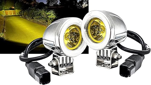 Miniatura 1 de Cromado 20 W LED ámbar niebla mini luces de rastro Spot Beam para motocicleta todoterreno camión ATV UTV RV 12V