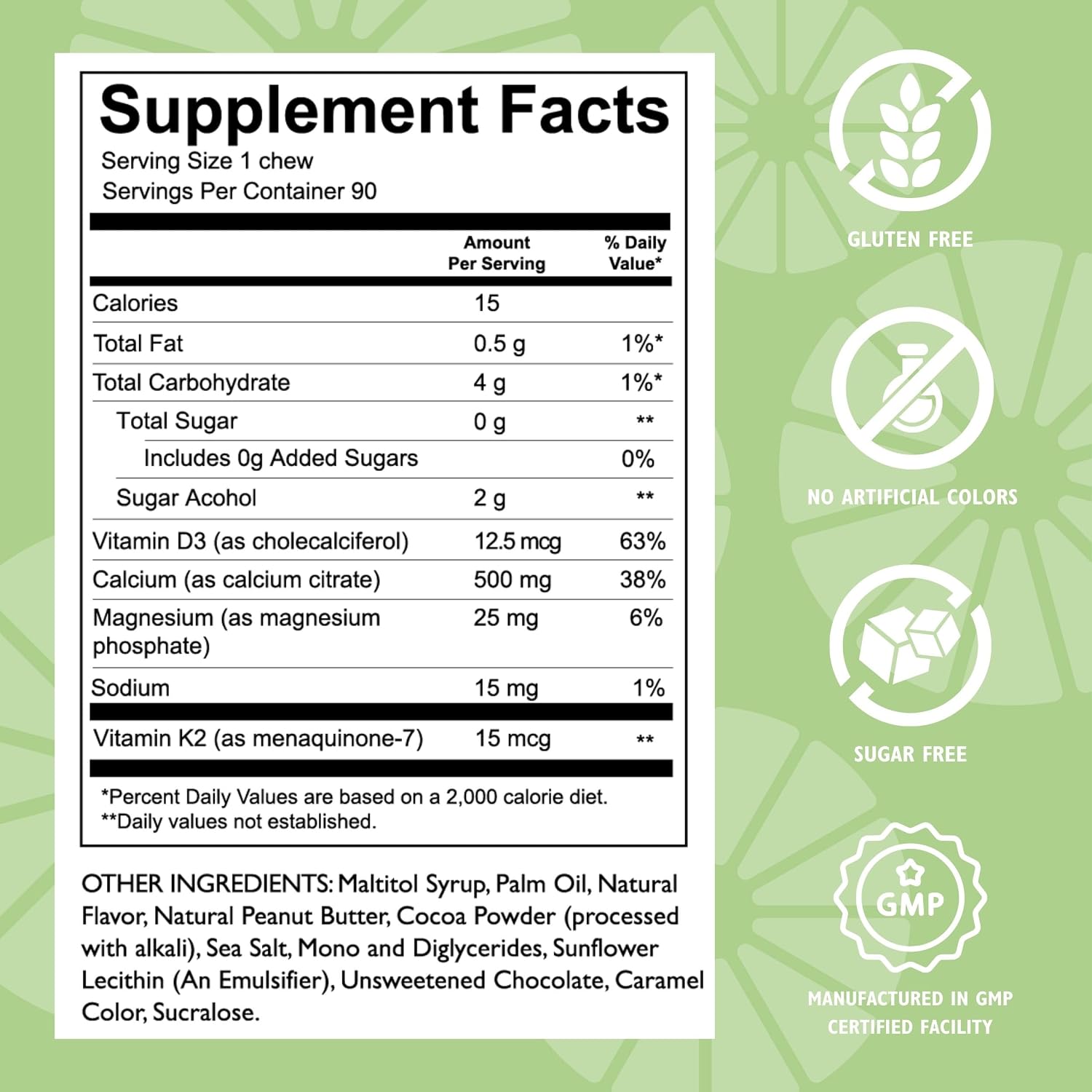 Celebrate Vitamins Bariatric 500mg Calcium Citrate Soft Chews Combo with 500 IU Vitamin D3 – Essential for Gastric Bypass Patients & Bone Health - Sugar & Gluten Free (90 Chews)