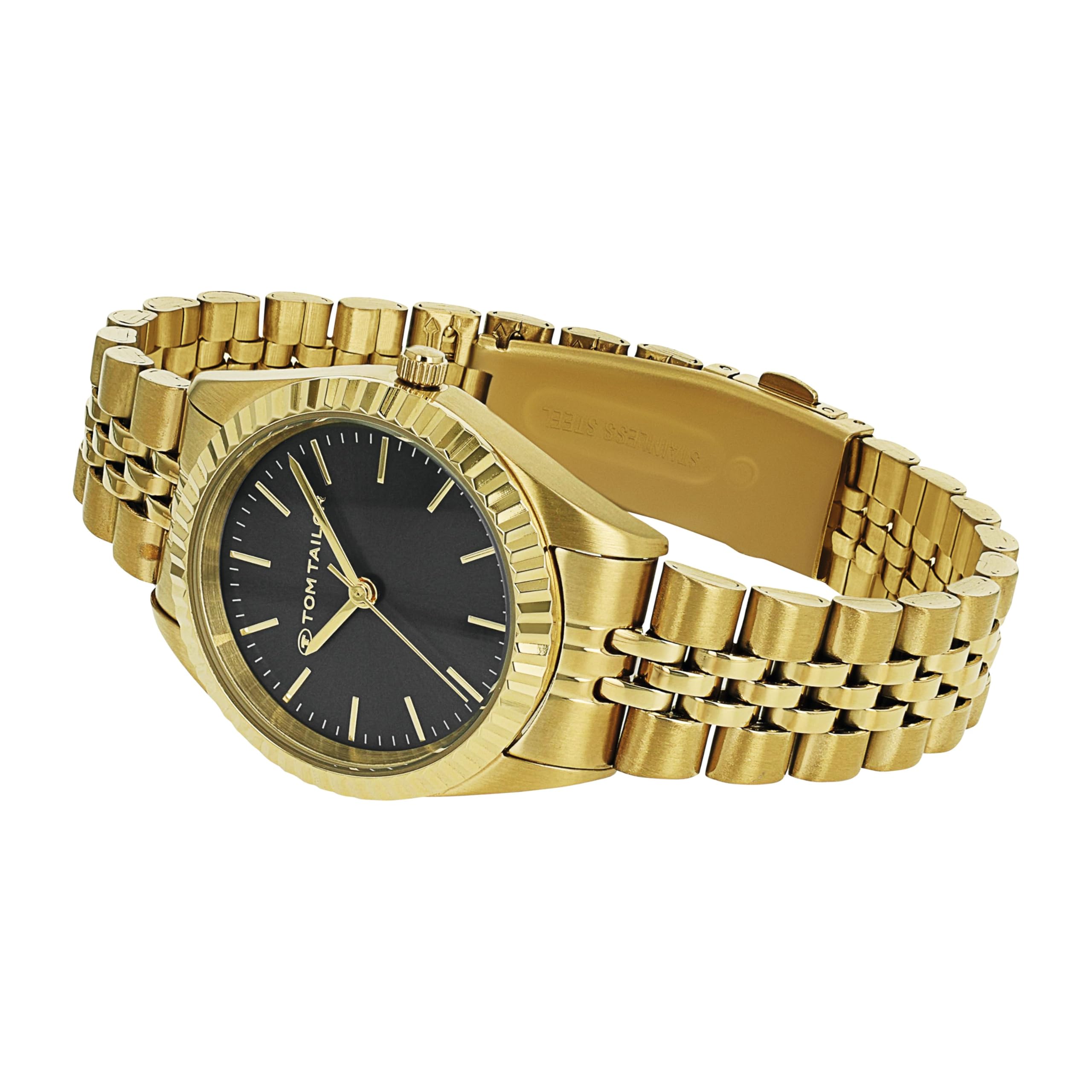 TOM TAILOR - Damen Quarz Armbanduhr - Edelstahl Gehäuse - Edelstahl Armband - Wasserdicht 3 Bar