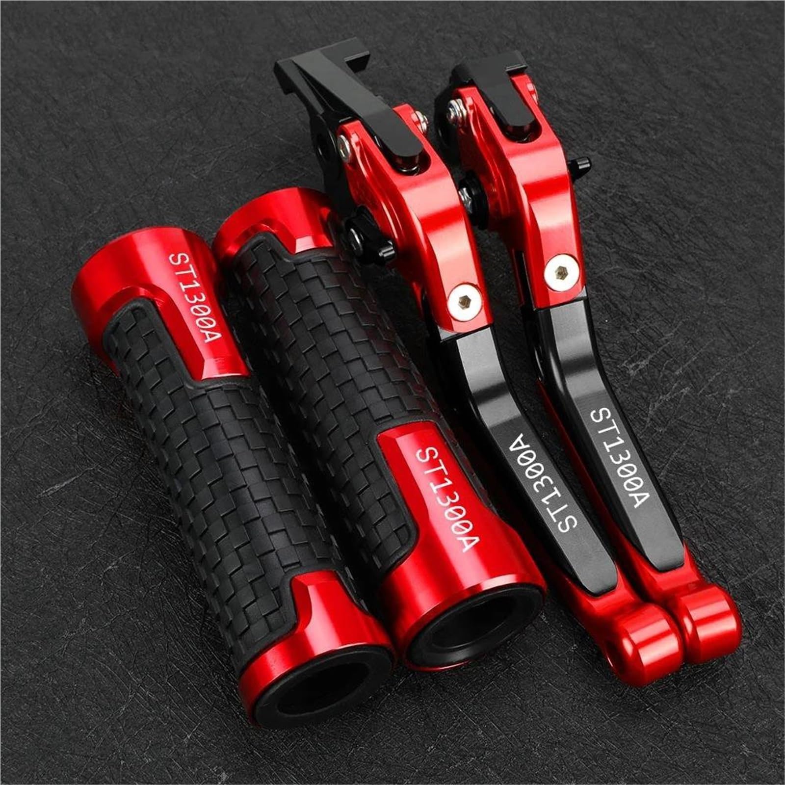 Tgvselpj Red 1 Motorcycle Part 7/8" 22Mm Motorcycle Extendable Adjustable Clutch Brake Levers Controller Lever Handle For H-Onda St1300a St1300 A St 1300A 2003-2007(Red 1)