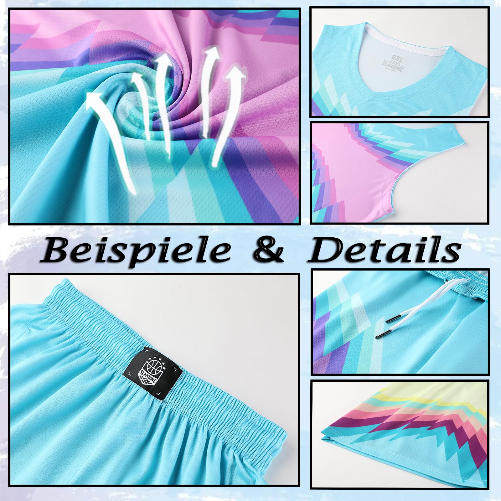 Benutzerdefinierte Basketball Trikot Tshirt und Shorts Kinder Herren Personalisiert Basketball Jersey Basketball ärmellose Anzug Basketball Sportbekleidung