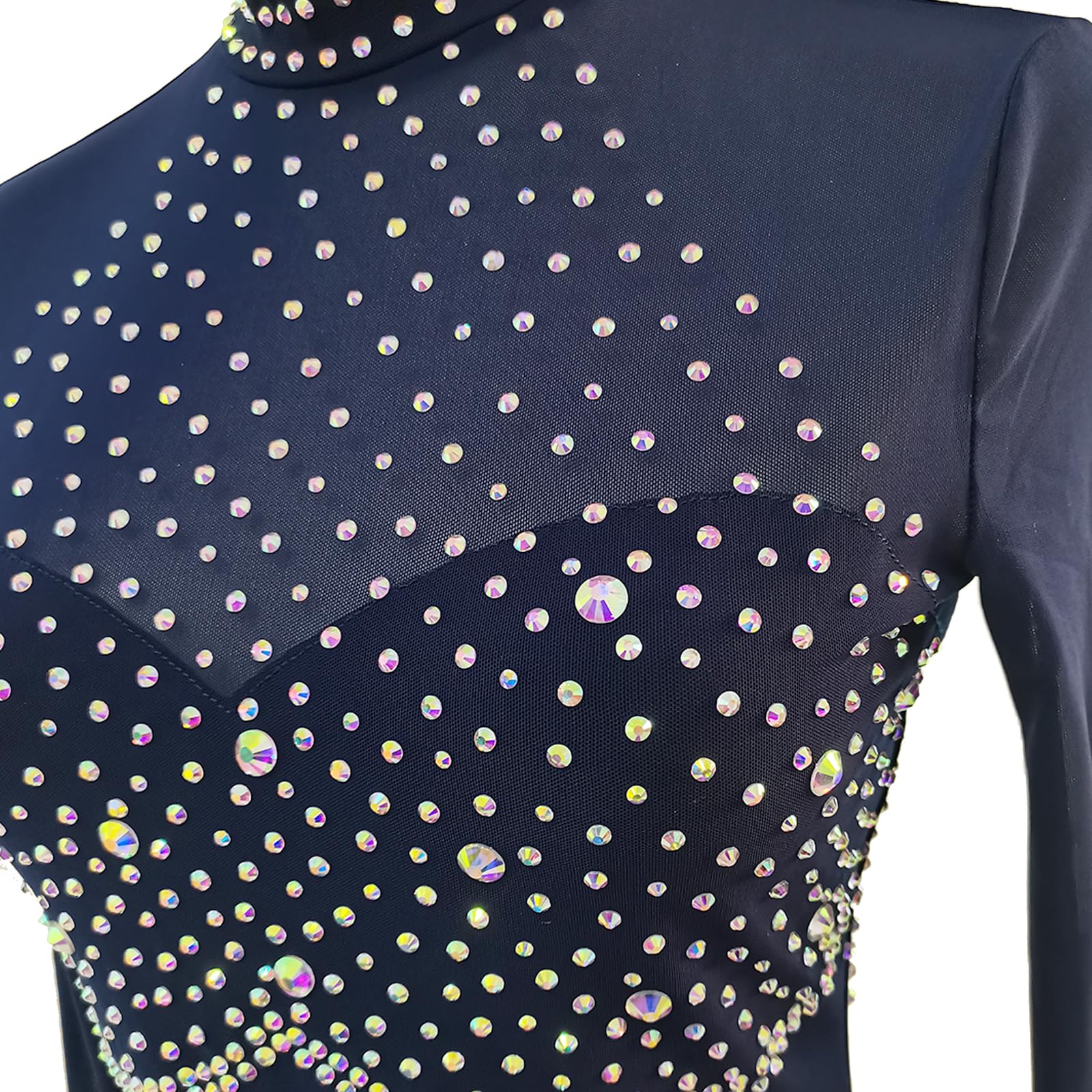 LIUHUO Eiskunstlaufkleid für Mädchen, Netzstoff, mehrere Farben erhältlich, Wettkampfleistung