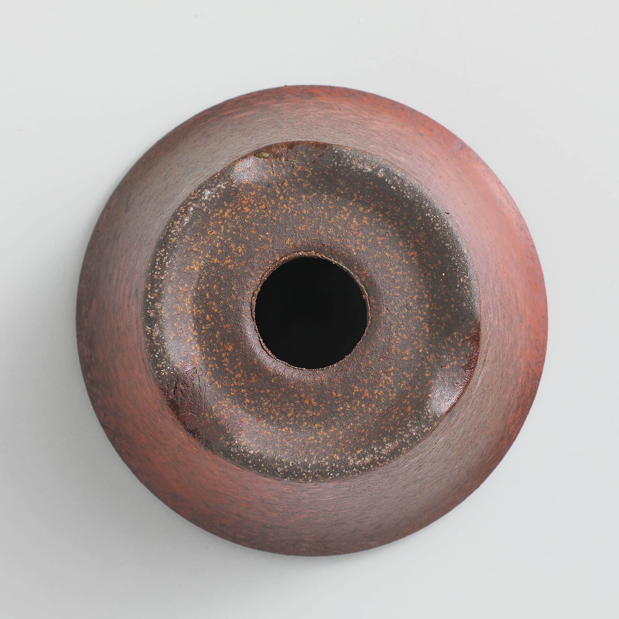 Wazakura Banko Series Petit pot à bonsaï arrondi en céramique fait à la main avec trou de drainage, fabriqué au Japon, pour jardin, entraînement, Contanaire, fleurs succulentes et plantes d'intérieur