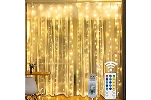 300 LED Curtain String Lights for a Magical Birthday Celebration