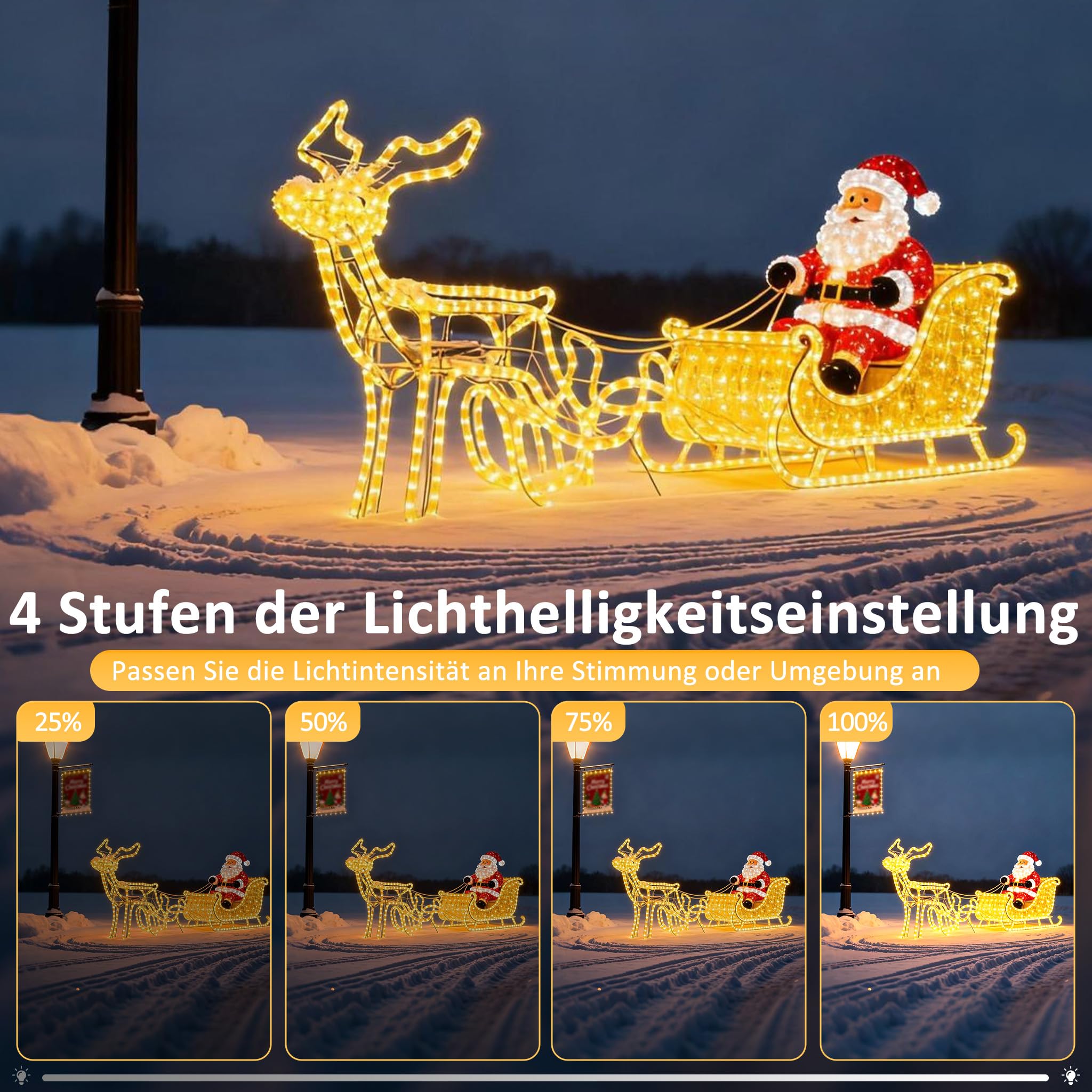 YRHome 20 m, 200 LED, tubo luminoso con spina, tubo esterno con timer, 8 modalità e dimmerabile, IP44, impermeabile, luce decorativa bianca calda, per interni, feste, Natale, giardino, terrazza
