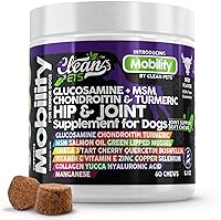 Vista 1 de Suplemento de cadera y articulaciones para perros con glucosamina para perros + condroitina, cúrcuma, ácido hialurónico, MSM, aceite de salmón