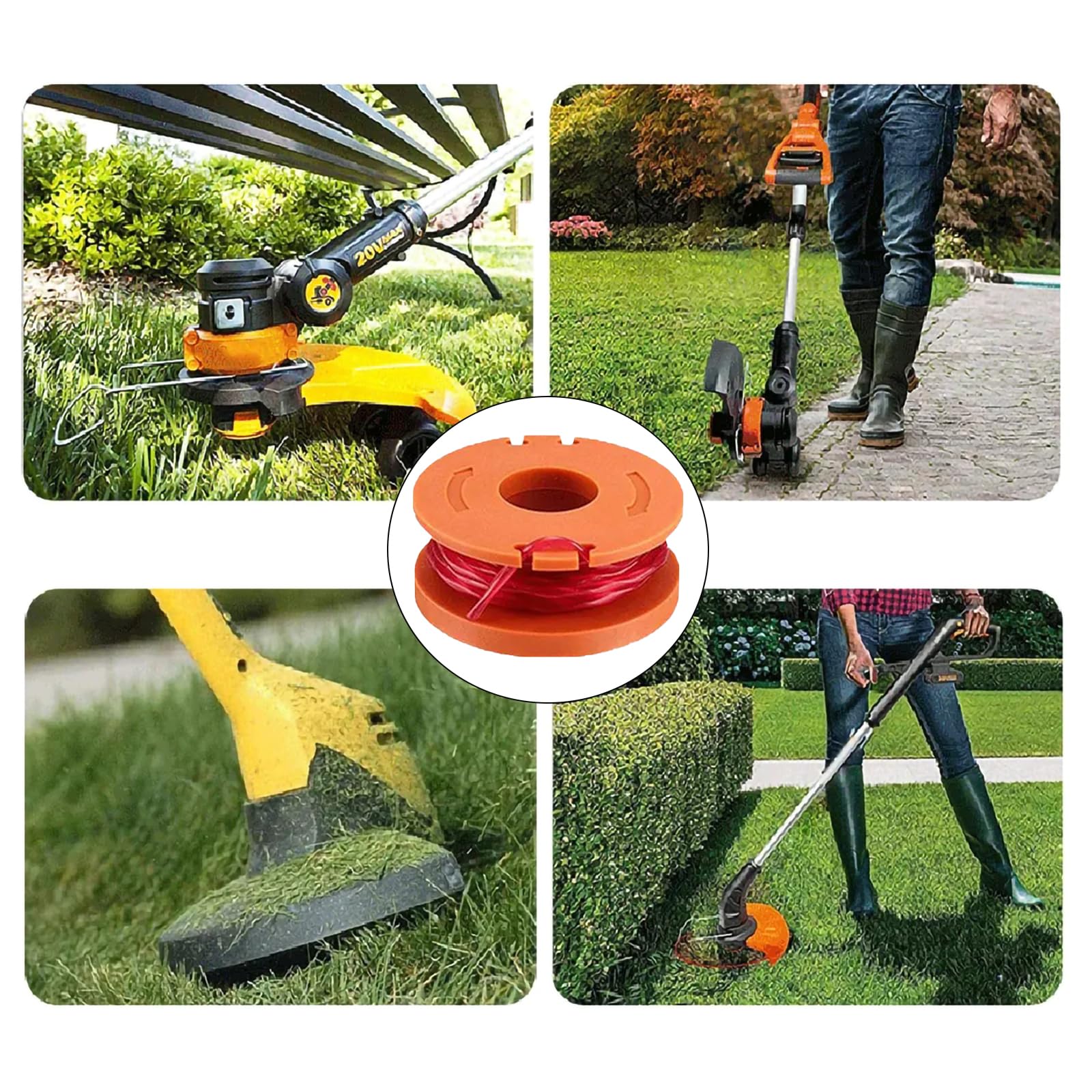 9 Pack Trimmer Spool Line for Mac Allister MGTP18Li Strimmer, Replacement Trimmer Line 1.5mm 1x2.5m for WA0010 Weed Eater String Trimmers