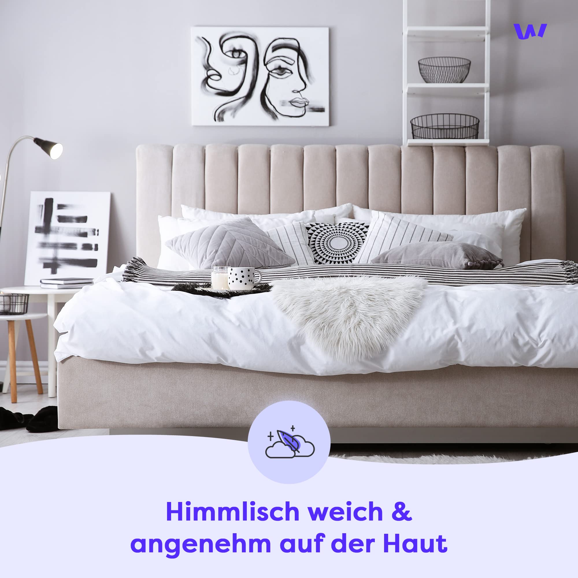 Wolkenfeld Bettwäsche 220x240 Baumwolle Reforcè Oeko-TEX – Bettwäsche-Sets Mit Bettbezug 220x240 2 Kissenbezug 80x80 – Atmungsaktiv & Pflegeleicht – Bettwäsche Mit Reißverschluss – Anthrazit