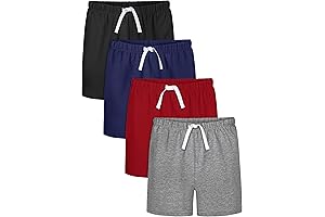 4-Pack: Toddler Boy's Pull-On Cotton Summer Casual Shorts