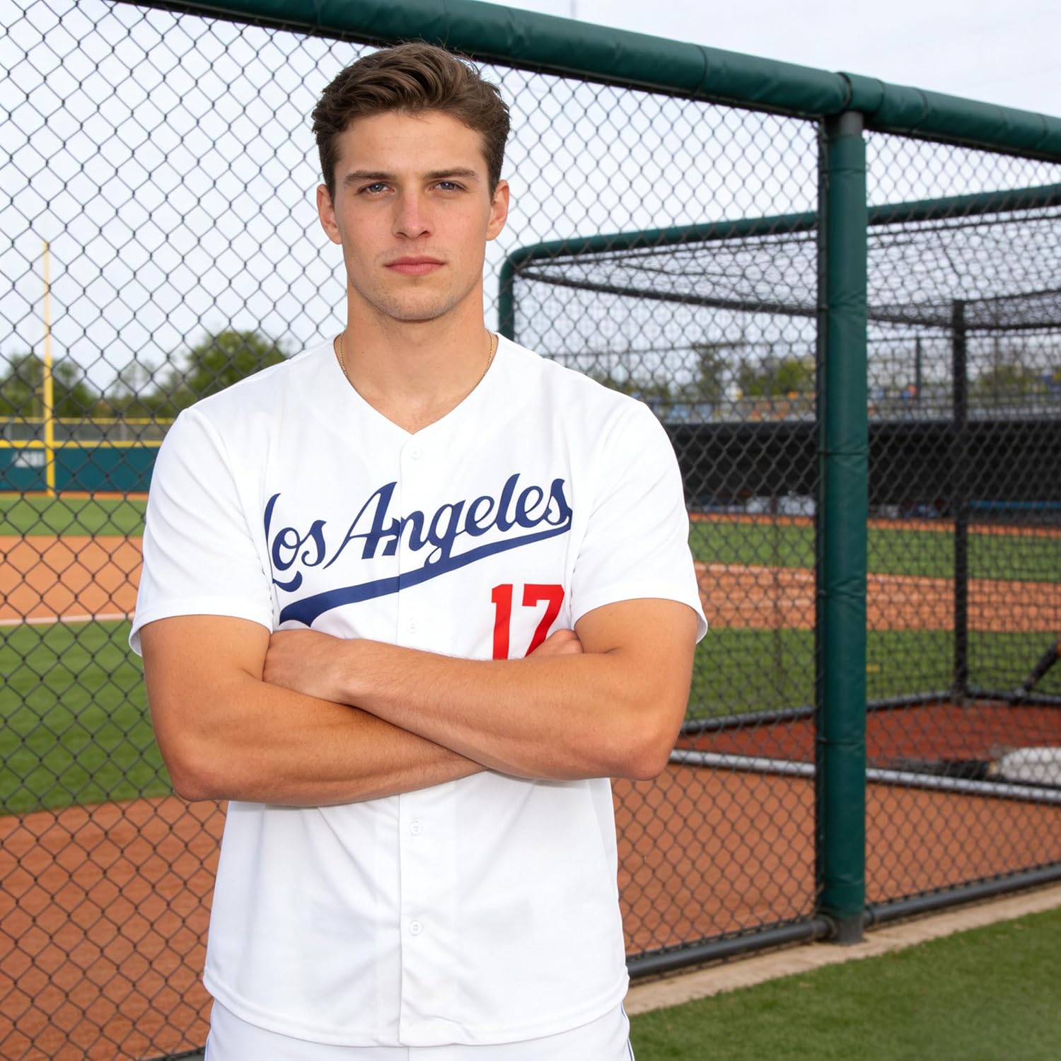 Baseball Jersey Shirt Men Baseball Player T-Shirt Game Day Fans Graphic Tees Quick-Dry Button up Short Sleeve